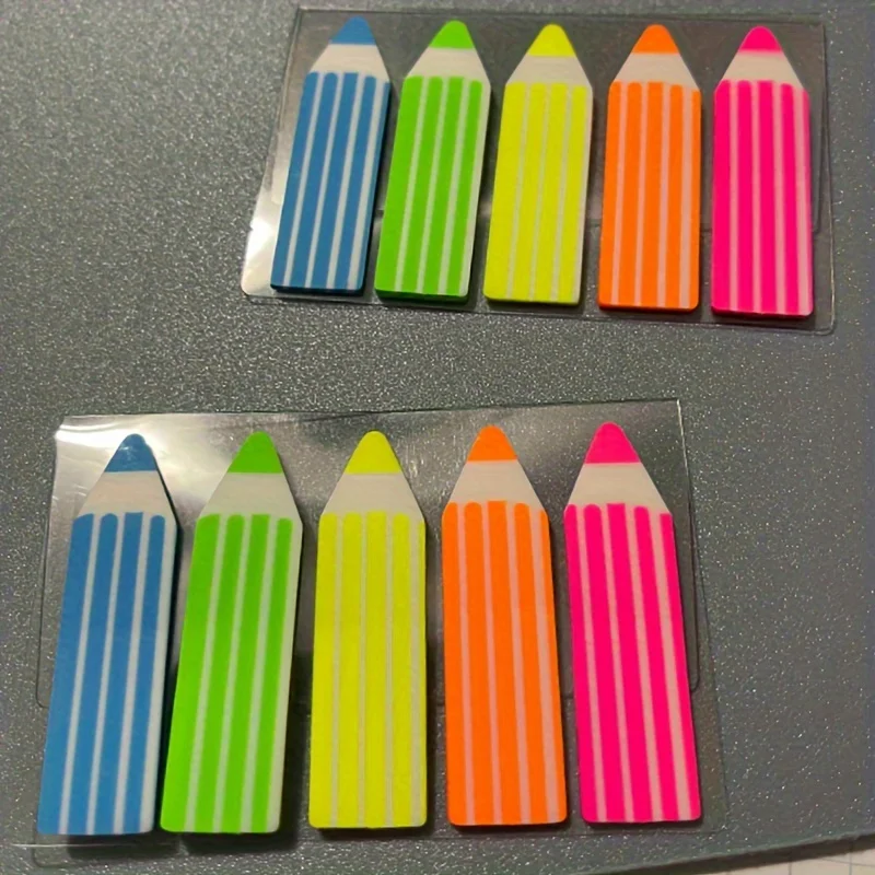 2 Set of Colorful Pencil-style Fluorescent Sticky Notes - 100 Index Label Stickers for Office and Everyday Use Korean Stationery
2 Set of Colorful Pencil-style Fluorescent Sticky Notes - 100 Index Label Stickers for Office and Everyday Use Korean Stationery