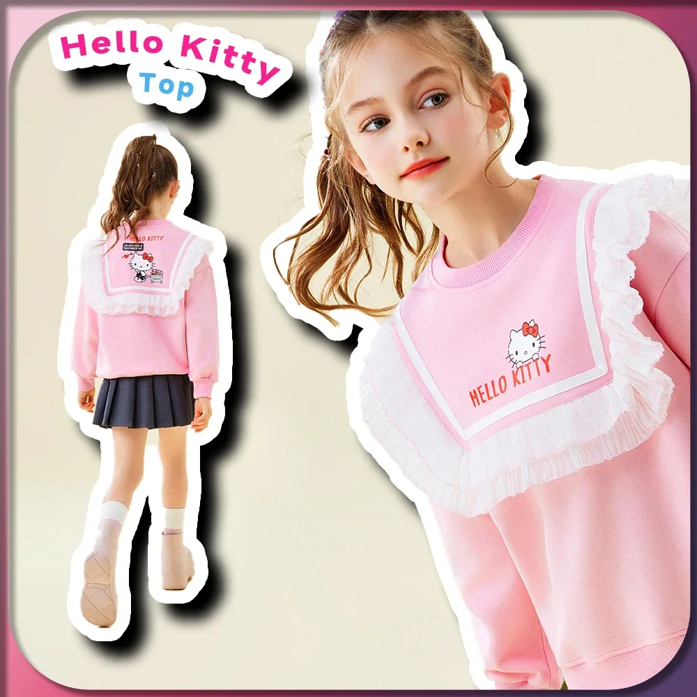 Kawaii, новинка 2024, детский осенний пуловер «Hello Kitty» с рюшами, Sanrio, одежда для девочек в стиле аниме, повседневные модные теплые топы с длинными рукавами
Kawaii, новинка 2024, детский осенний пуловер «Hello Kitty» с рюшами, Sanrio, одежда для девочек в стиле аниме, повседневные модные теплые топы с длинными рукавами