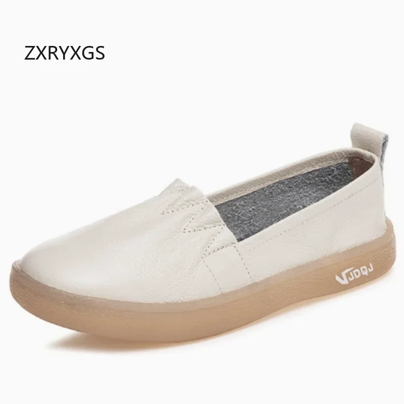 ZXRYXGS 2025 New Soft Cowhide Women Leather Sneakers Flat Heel Soft Sole Casual Shoes Black White Shallow Mouth Loafers Shoes
ZXRYXGS 2025 New Soft Cowhide Women Leather Sneakers Flat Heel Soft Sole Casual Shoes Black White Shallow Mouth Loafers Shoes