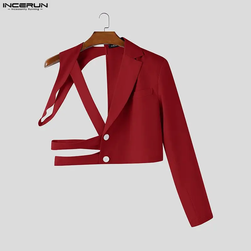 INCERUN мужской нерегулярный пиджак с лацканами и длинными рукавами на пуговицах, повседневный укороченный костюм, мужская уличная одежда, индивидуальные модные мужские пальто с вырезами
INCERUN мужской нерегулярный пиджак с лацканами и длинными рукавами на пуговицах, повседневный укороченный костюм, мужская уличная одежда, индивидуальные модные мужские пальто с вырезами