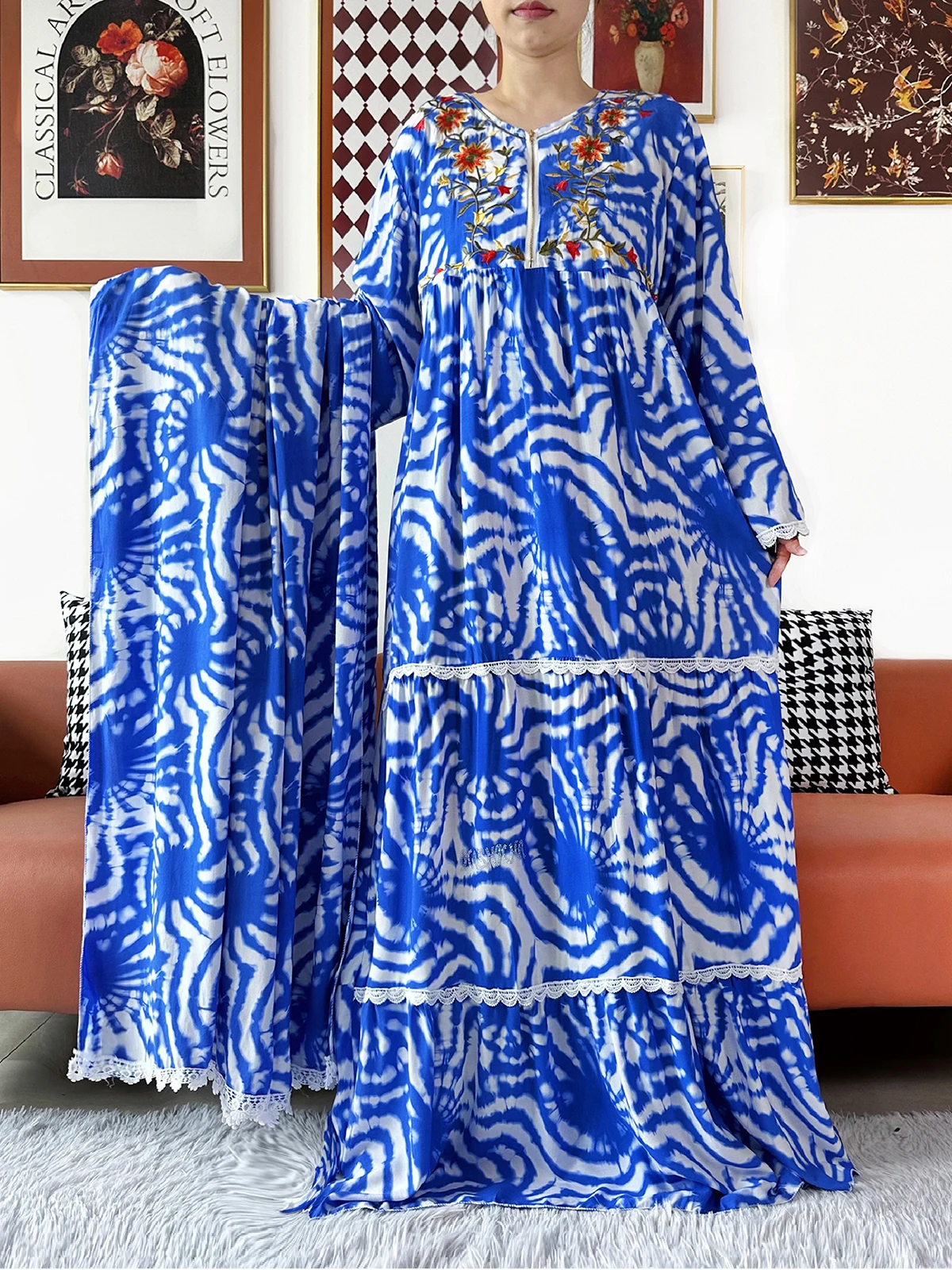 2026 Lady's Party Dress African Kashkha Dress Printing Cotton Abaya African Boubou Muslim Loose Kaftan Maxi Dress for Ramadan
2026 Lady's Party Dress African Kashkha Dress Printing Cotton Abaya African Boubou Muslim Loose Kaftan Maxi Dress for Ramadan