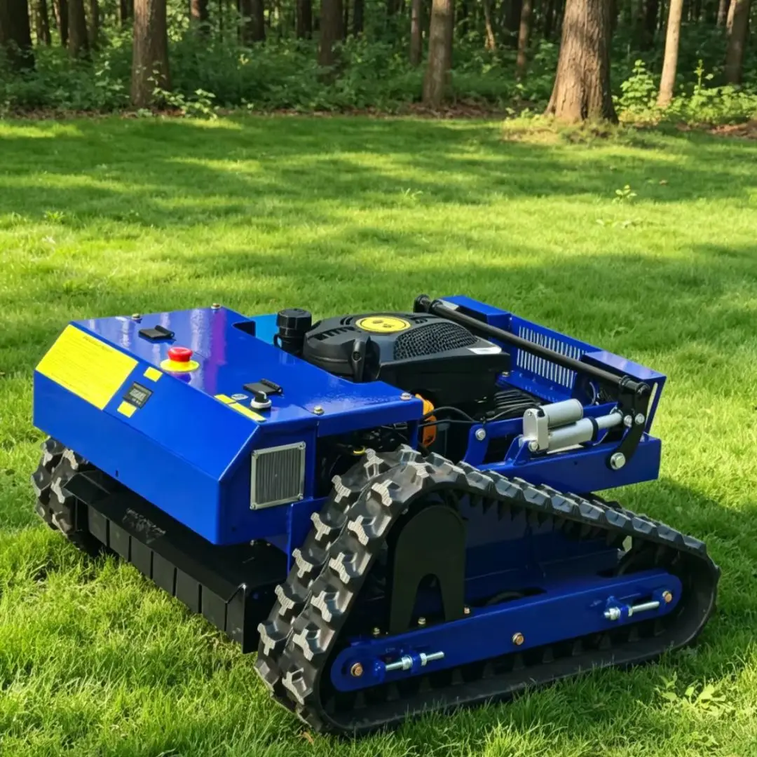 Customized Crawler Type All-terrain Slope Lawn Mower Remote Operated Adjustable Cutting Height Emergency Stop Robot Mower
Customized Crawler Type All-terrain Slope Lawn Mower Remote Operated Adjustable Cutting Height Emergency Stop Robot Mower