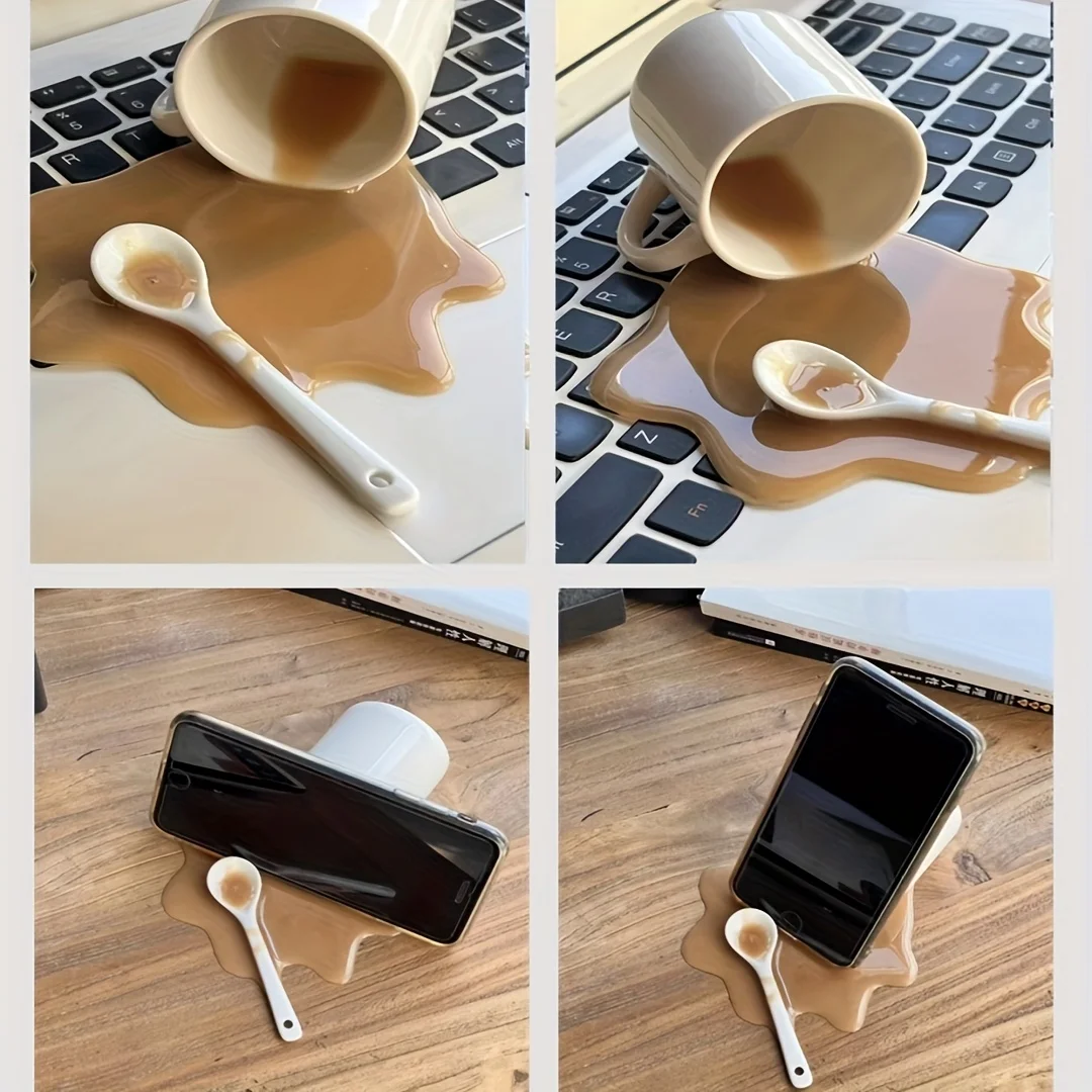 Coffee Spill Phone Stand, Creative Phone Holder, Halloween Party Prank Prop - 'Spill Cup' Desktop Trinket, Office Fun Accessory,
Coffee Spill Phone Stand, Creative Phone Holder, Halloween Party Prank Prop - 'Spill Cup' Desktop Trinket, Office Fun Accessory,