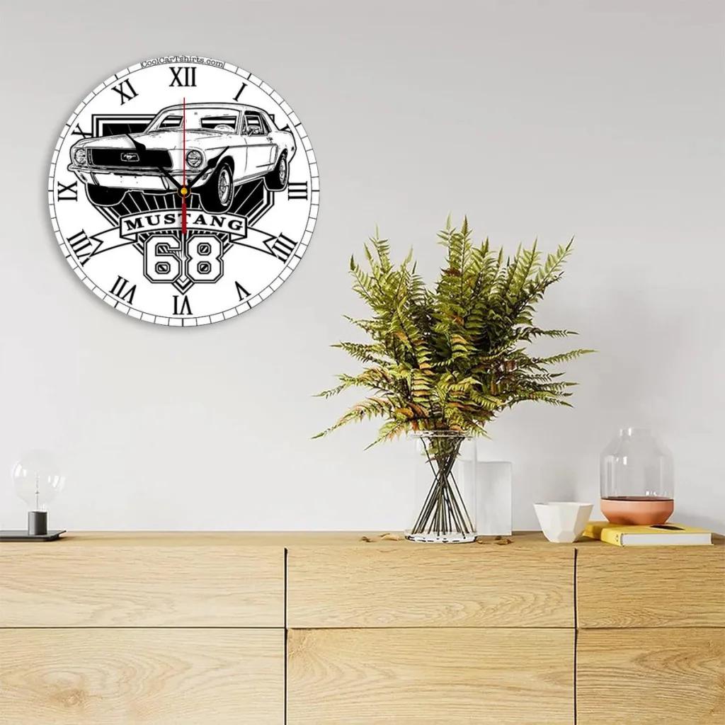 68 Mustang Coupe Wall Clock Modern 3D for Home Office Hotel Restaurant School Decoration
68 Mustang Coupe Wall Clock Modern 3D for Home Office Hotel Restaurant School Decoration