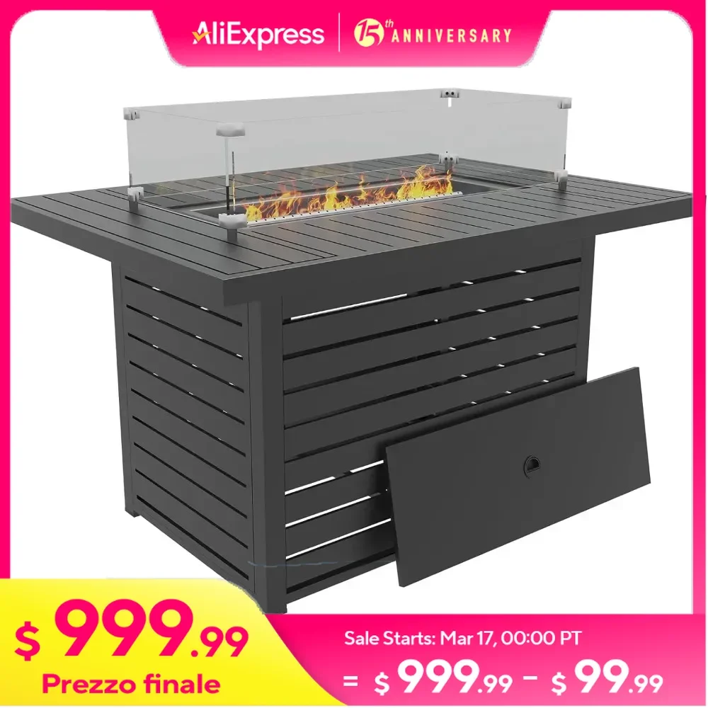 43.3 Inch Propane Fire Pit with Lid,Glass Wind Guard Gas Firepit Table for Garden/Patio,CSA Certification,2 in 1 Firepit Table
43.3 Inch Propane Fire Pit with Lid,Glass Wind Guard Gas Firepit Table for Garden/Patio,CSA Certification,2 in 1 Firepit Table
