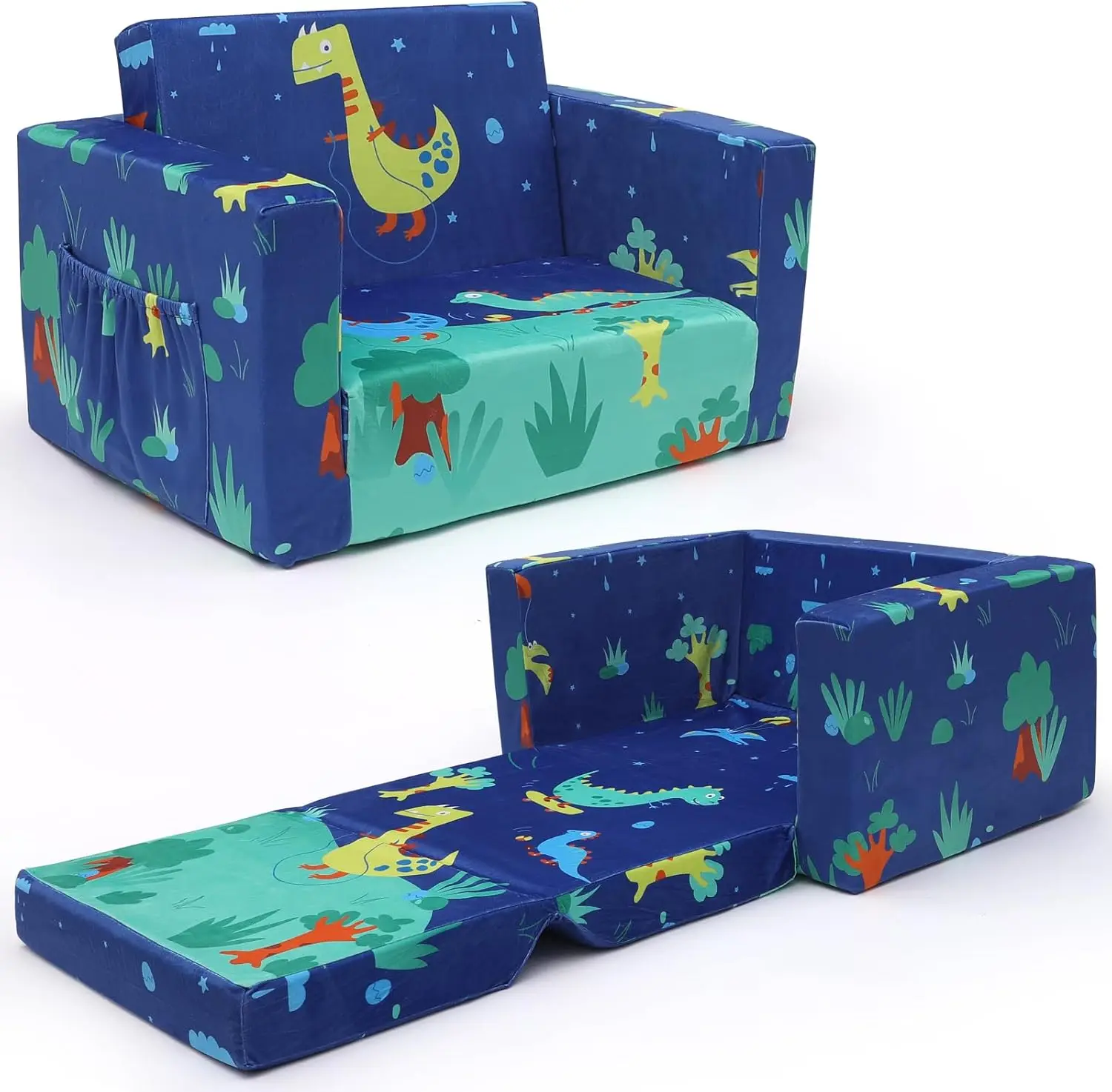 Foldable Kids Sofa Bed Convertible Lounge Chair Dinosaur Design for Toddlers Boys Girls
Foldable Kids Sofa Bed Convertible Lounge Chair Dinosaur Design for Toddlers Boys Girls