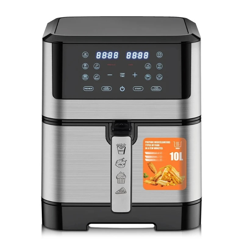 8L Electric Smart Digital Home Quick Cooking Multifunctional Air Fryer Easy Cleaning Fryer
8L Electric Smart Digital Home Quick Cooking Multifunctional Air Fryer Easy Cleaning Fryer