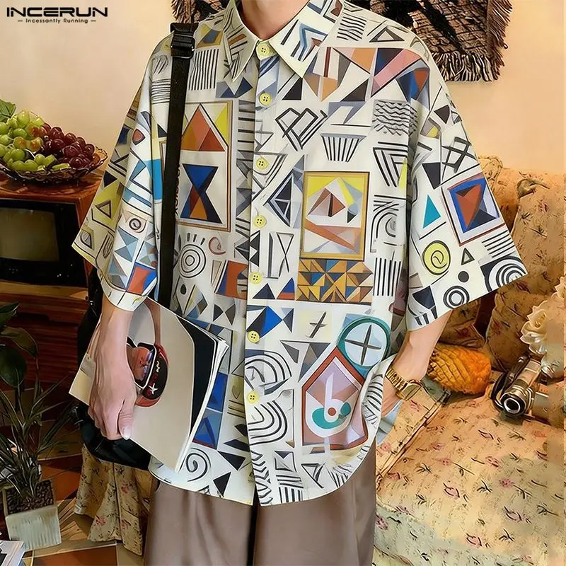 INCERUN Men Shirt Flower Printing Lapel Short Sleeve Button Men Clothes Streetwear Loose 2026 Fashion Casual Tops For Man Shirts
INCERUN Men Shirt Flower Printing Lapel Short Sleeve Button Men Clothes Streetwear Loose 2026 Fashion Casual Tops For Man Shirts