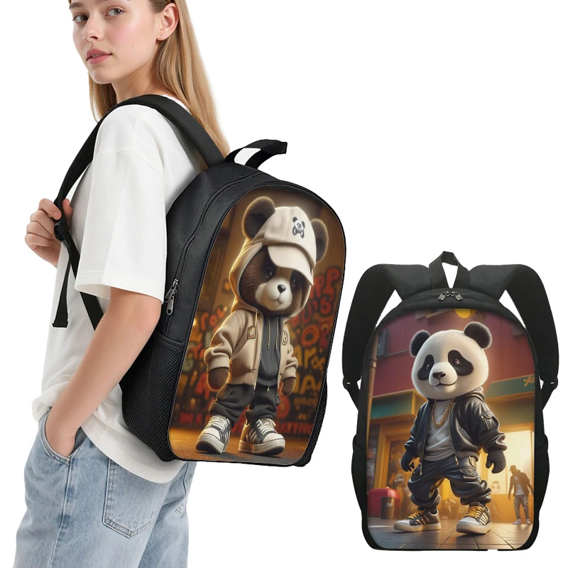 Cool Panda Bear Print Backpack Women Men Rucksack Student School Bags for Teenager Hip Hop Daypack Laptop Backpacks Bookbag
Cool Panda Bear Print Backpack Women Men Rucksack Student School Bags for Teenager Hip Hop Daypack Laptop Backpacks Bookbag