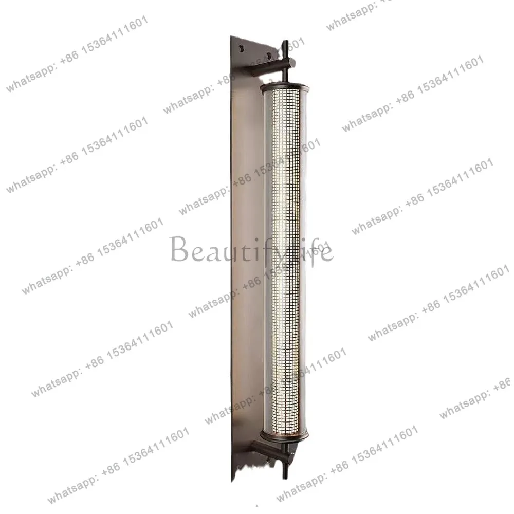 American retro dumb black glass metal mesh corridor background wall cylindrical long luminous object
American retro dumb black glass metal mesh corridor background wall cylindrical long luminous object