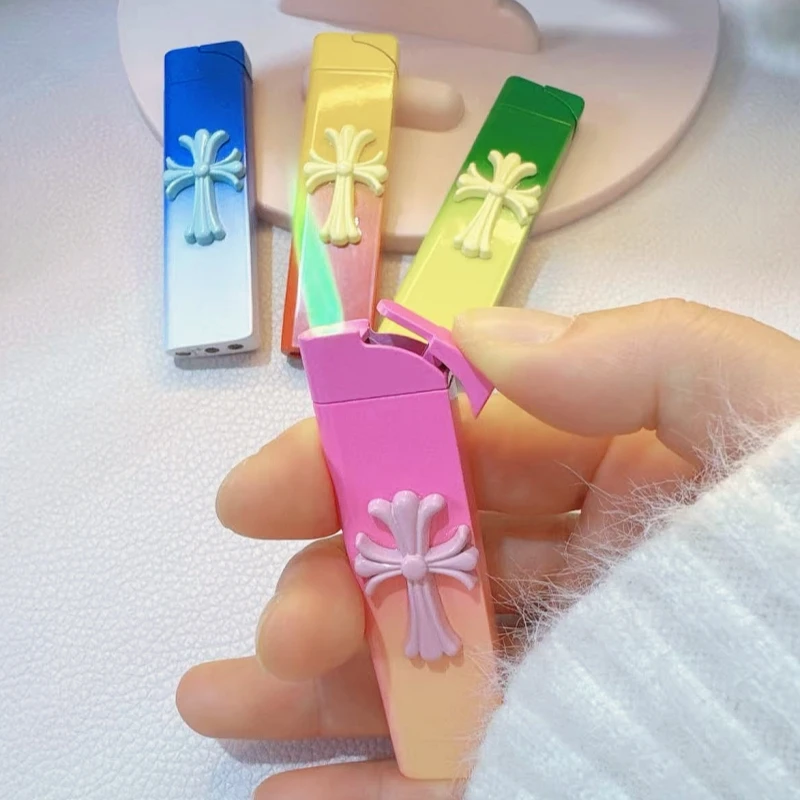 New Light Luxury Handmade Inflatable Lighter Fashionable Candy Color Windproof Direct Spray Green Flame Portable Lighter Gift
New Light Luxury Handmade Inflatable Lighter Fashionable Candy Color Windproof Direct Spray Green Flame Portable Lighter Gift