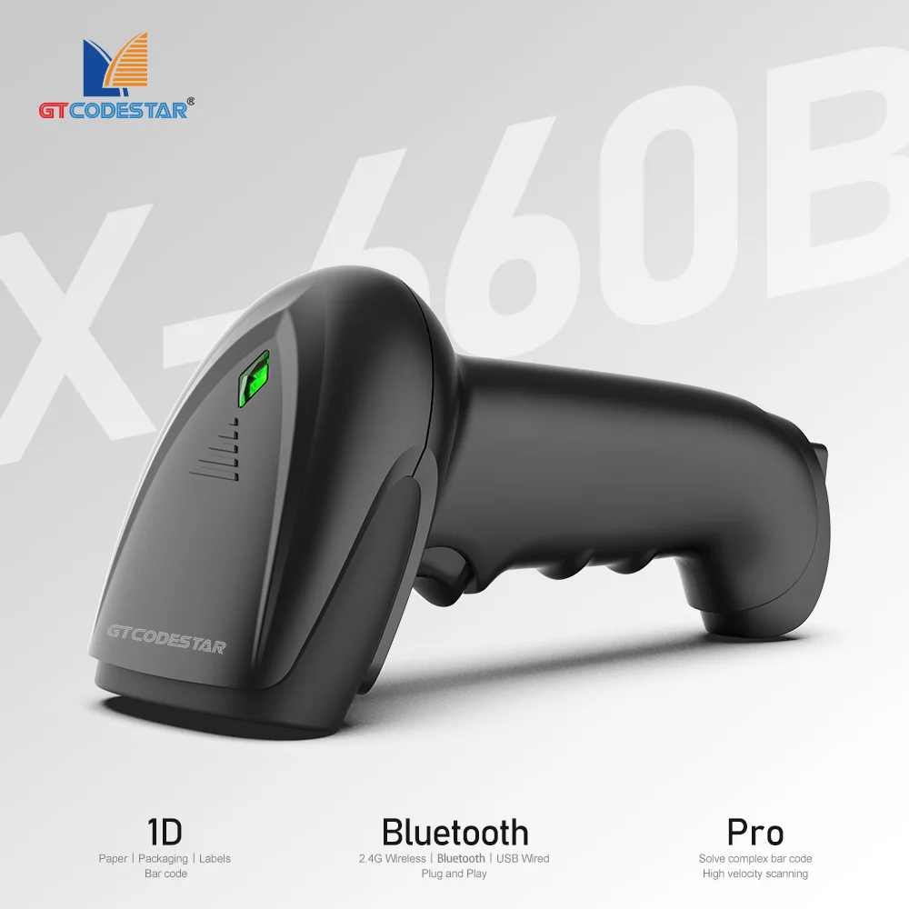 GTCODESTAR X-660B Wireless Mobile Phone Handheld Scanner Barcode Reader Laser Bar Code Scanner