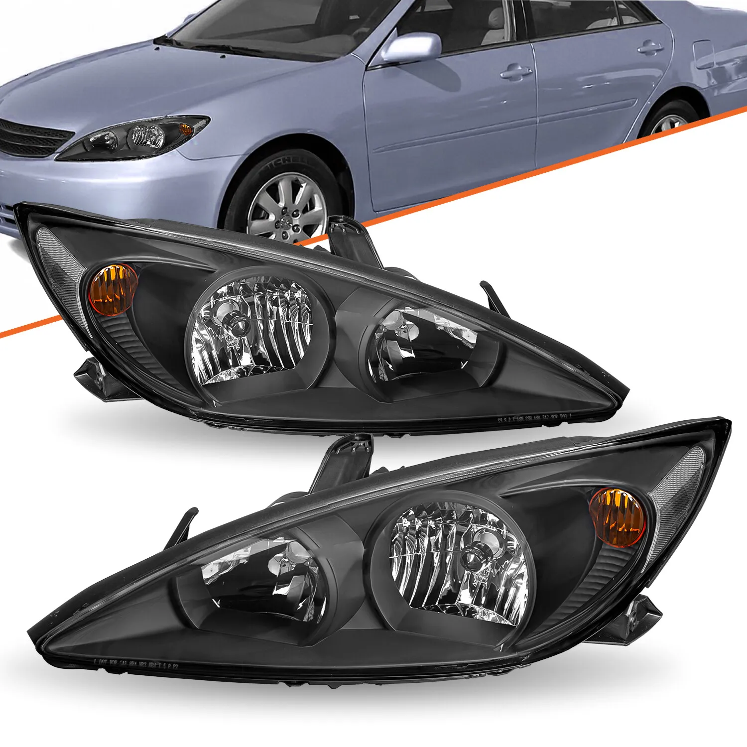 Black Clear Reflector Headlights Lamps Assembly LH RH For 2002-2004 Toyota Camry
Black Clear Reflector Headlights Lamps Assembly LH RH For 2002-2004 Toyota Camry