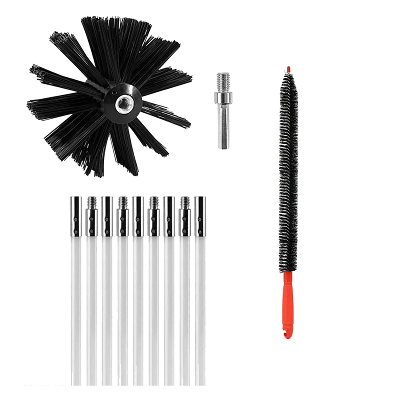 AT14 Dryer Vent Cleaner Brush Kit,18Ft Flexible Chimney Cleaning Brush Kit,Fireplace Chimney Brushes Cleaner,Lint Remover
AT14 Dryer Vent Cleaner Brush Kit,18Ft Flexible Chimney Cleaning Brush Kit,Fireplace Chimney Brushes Cleaner,Lint Remover