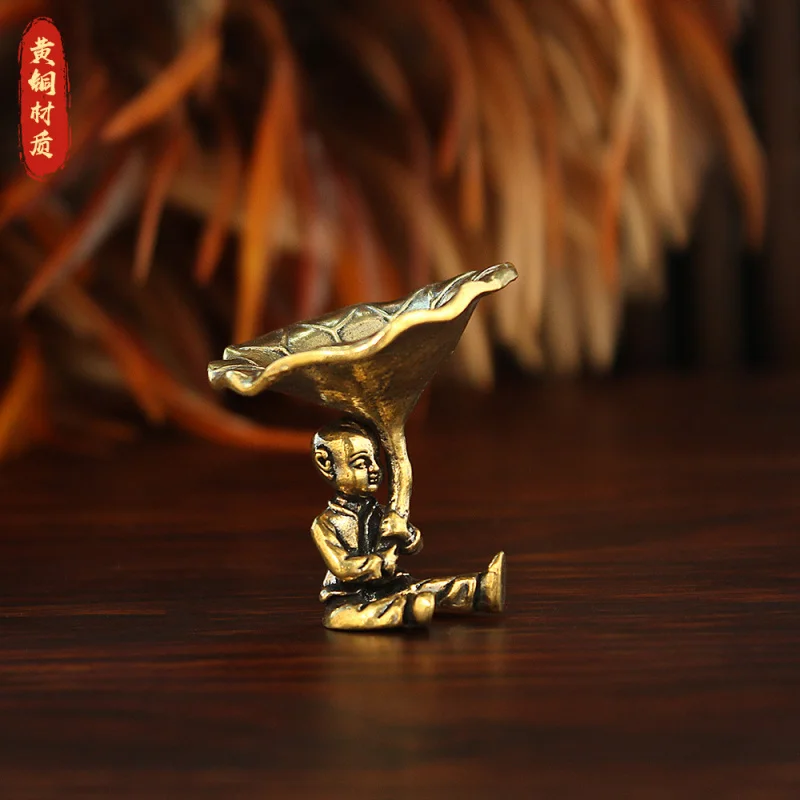 Copper Holder Lotus Leaf Child Backflow Brass Study Room Incense Pendant Yellow Landscape Ornament Immortal Chil
Copper Holder Lotus Leaf Child Backflow Brass Study Room Incense Pendant Yellow Landscape Ornament Immortal Chil