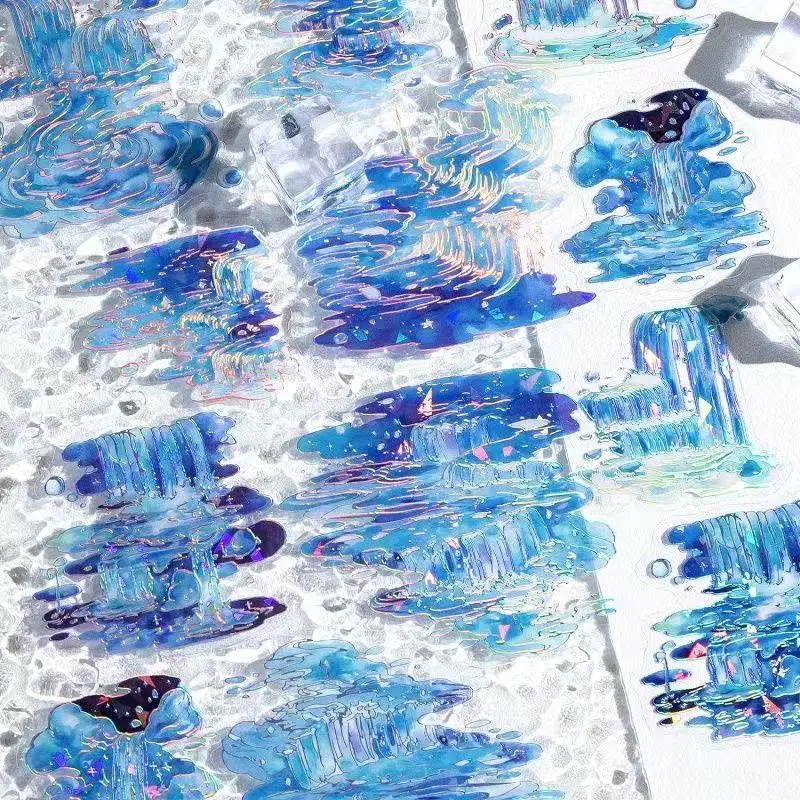 20PC Stationery Ice Crystal Sticker Ins Retro Water Ripple Landscaping Collage Material Diy Hand Account Decoration Sticker Gift
20PC Stationery Ice Crystal Sticker Ins Retro Water Ripple Landscaping Collage Material Diy Hand Account Decoration Sticker Gift