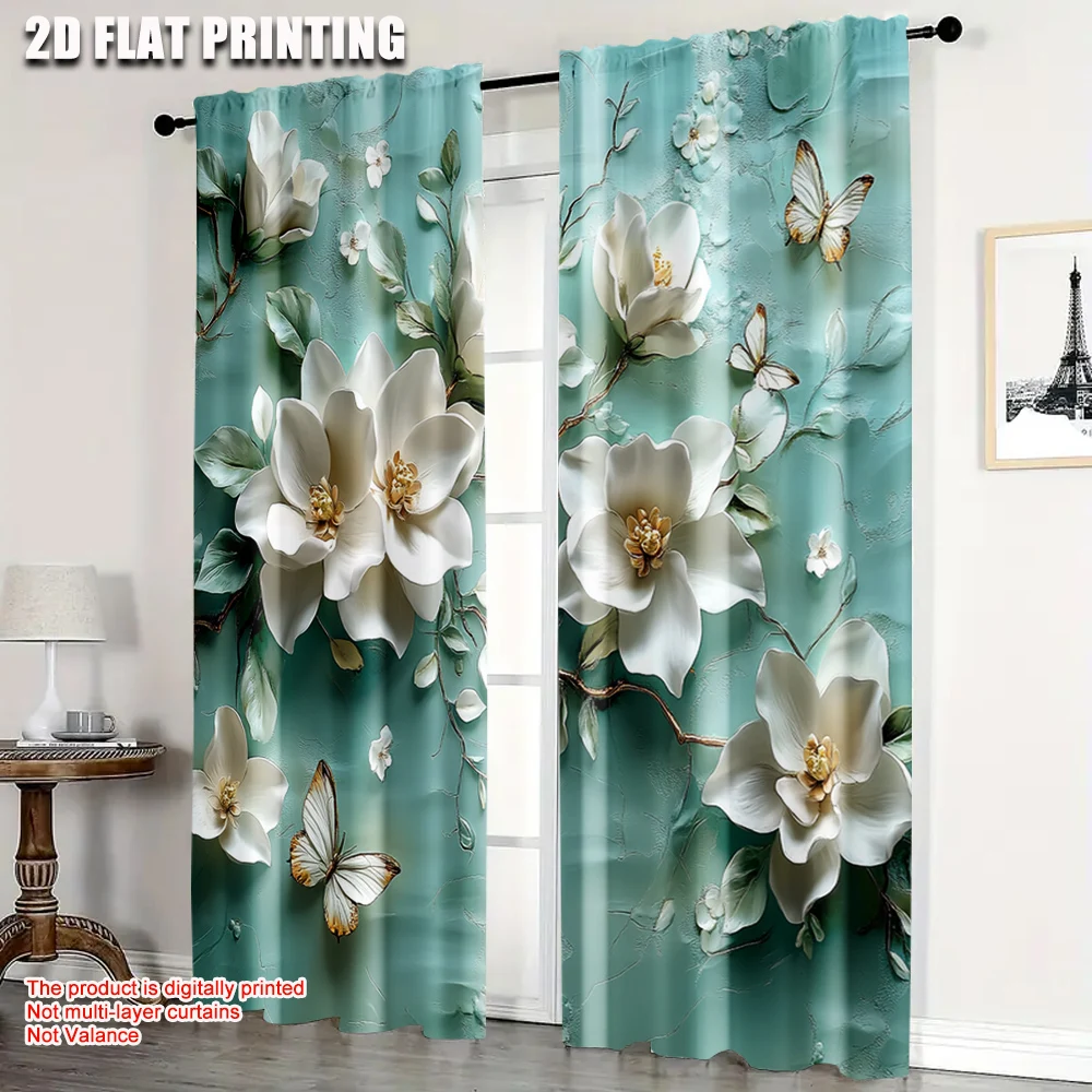 2pcs, Pattern Curtains 2D print White Abstract Floral Versatile Fabric (without rod) Festive for Living Room, Office, Kitchen,
2pcs, Pattern Curtains 2D print White Abstract Floral Versatile Fabric (without rod) Festive for Living Room, Office, Kitchen,