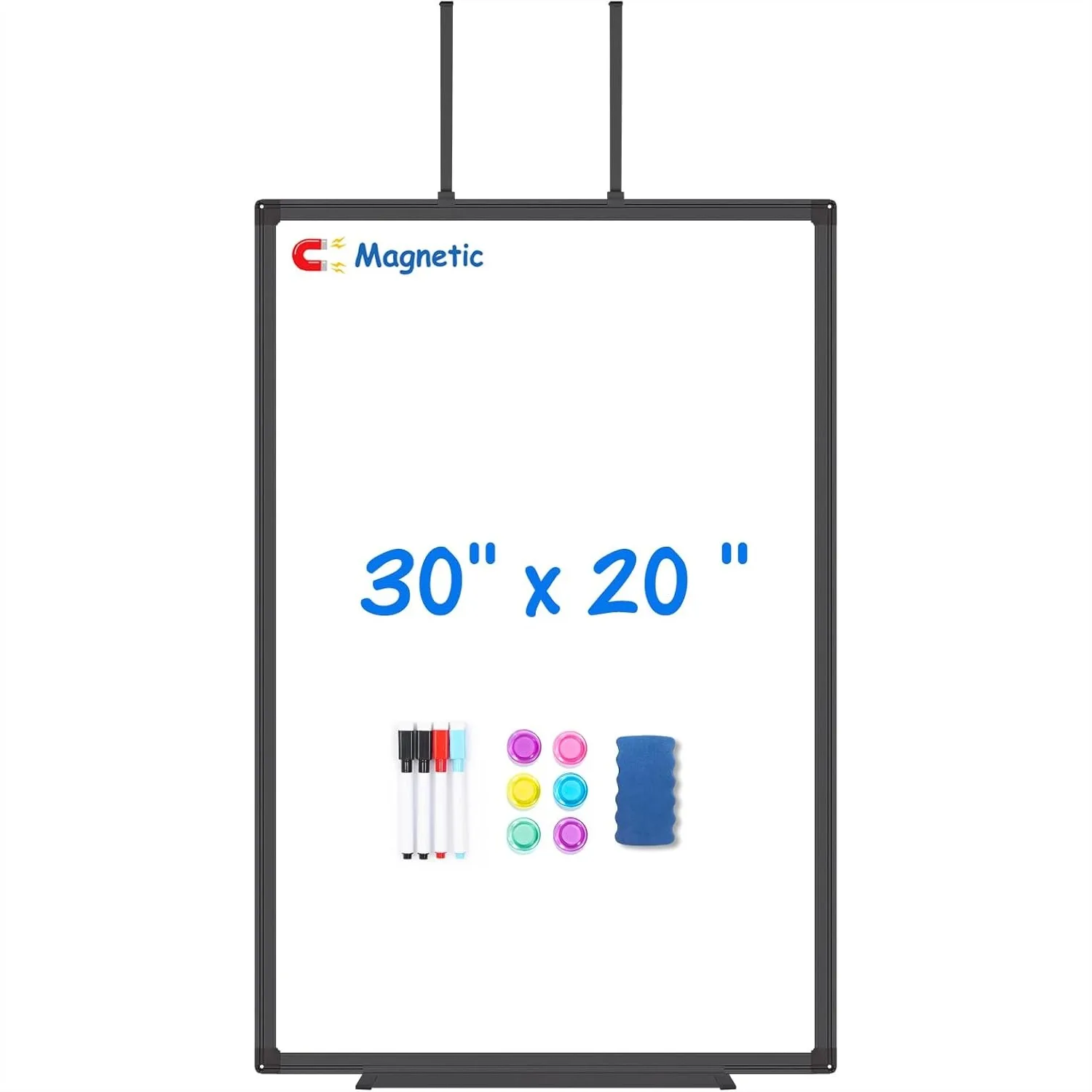 Magnetic Dry Erase Board for Doors, 30x20 Inch Whiteboard with Adjustable Hook Mount, No-Drilling Installation, Portable for
Magnetic Dry Erase Board for Doors, 30x20 Inch Whiteboard with Adjustable Hook Mount, No-Drilling Installation, Portable for