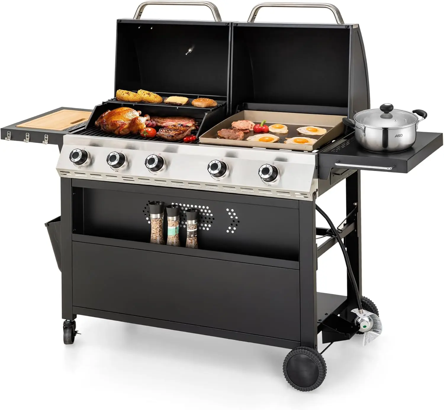 Outdoor Barrel Charcoal Grill, 30-Inch, with Warming Rack and Front Storage Basket, 627 sq. in. Cooking Surface for Backyard Barbecue Parties, Black
Outdoor Barrel Charcoal Grill, 30-Inch, with Warming Rack and Front Storage Basket, 627 sq. in. Cooking Surface for Backyard Barbecue Parties, Black