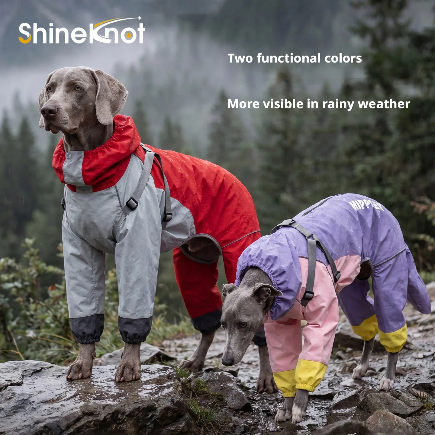 SHINEKNOT Pet Raincoat Night Reflective Strip Waterproof Raincoat Walking Clothing Large Dog All Inclusive Hooded Raincoat
SHINEKNOT Pet Raincoat Night Reflective Strip Waterproof Raincoat Walking Clothing Large Dog All Inclusive Hooded Raincoat