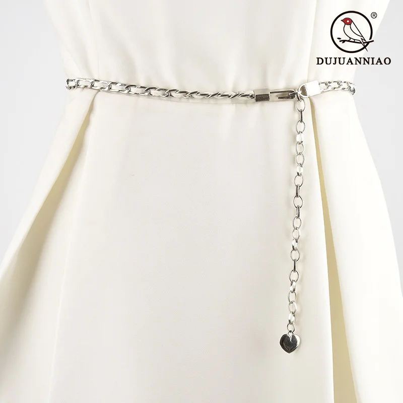 Thin waistband with dress, summer fashion metal chain, women's versatile shirt rope, chain
Thin waistband with dress, summer fashion metal chain, women's versatile shirt rope, chain