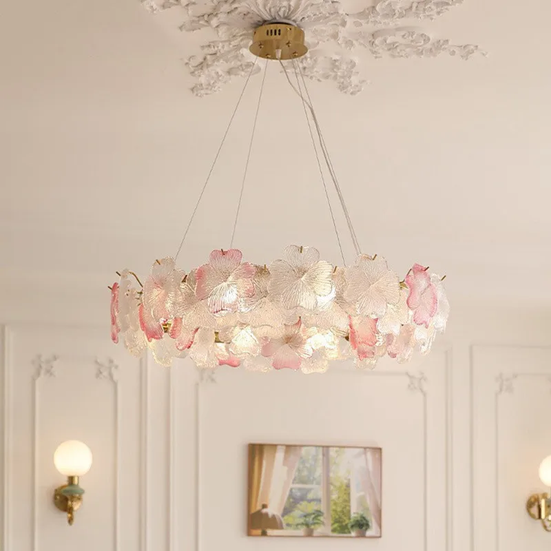 Bedroom Chandelier Cream Flower Glass Crystal Four-leaf Clover Girl Princess Homeowners Bedroom Room Light
Bedroom Chandelier Cream Flower Glass Crystal Four-leaf Clover Girl Princess Homeowners Bedroom Room Light