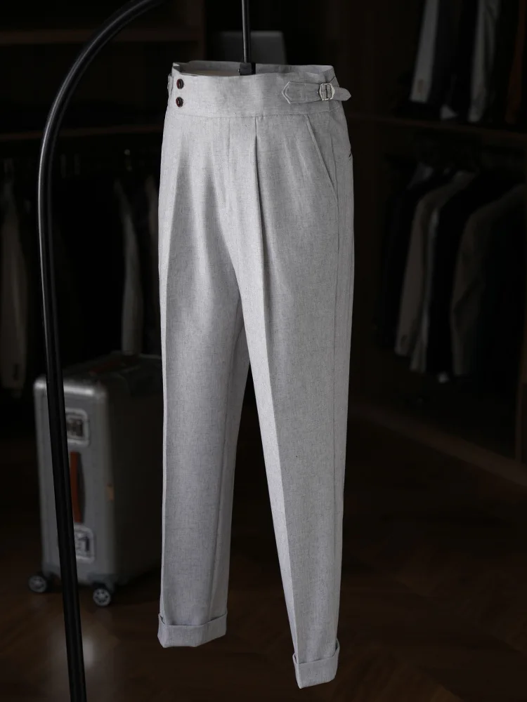 Italian Naples Dress Suit Pants, Men's High Waist Straight Trouser, Spring Summer Fashion Casual Business Smart Breathable Pants
Italian Naples Dress Suit Pants, Men's High Waist Straight Trouser, Spring Summer Fashion Casual Business Smart Breathable Pants