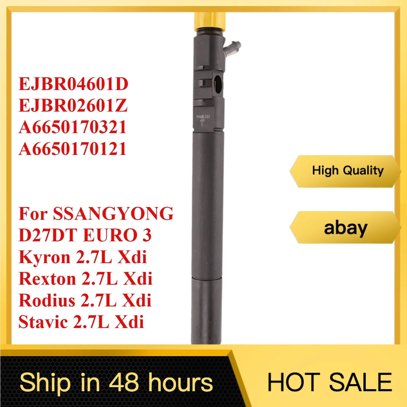 New high quality EJBR04601D A6650170321 New Diesel Fuel Injector Nozzle For Ssangyong Kyron Rexton Rodius Stavic 2.7L Euro3
New high quality EJBR04601D A6650170321 New Diesel Fuel Injector Nozzle For Ssangyong Kyron Rexton Rodius Stavic 2.7L Euro3