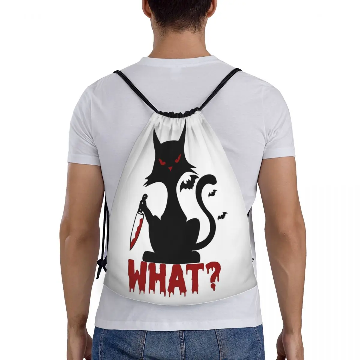 Cat What Murderous Black Cat With Knife Backpacks Fashion Portable Drawstring Bags Sundries Bag Book Bags For Man Woman School
Cat What Murderous Black Cat With Knife Backpacks Fashion Portable Drawstring Bags Sundries Bag Book Bags For Man Woman School