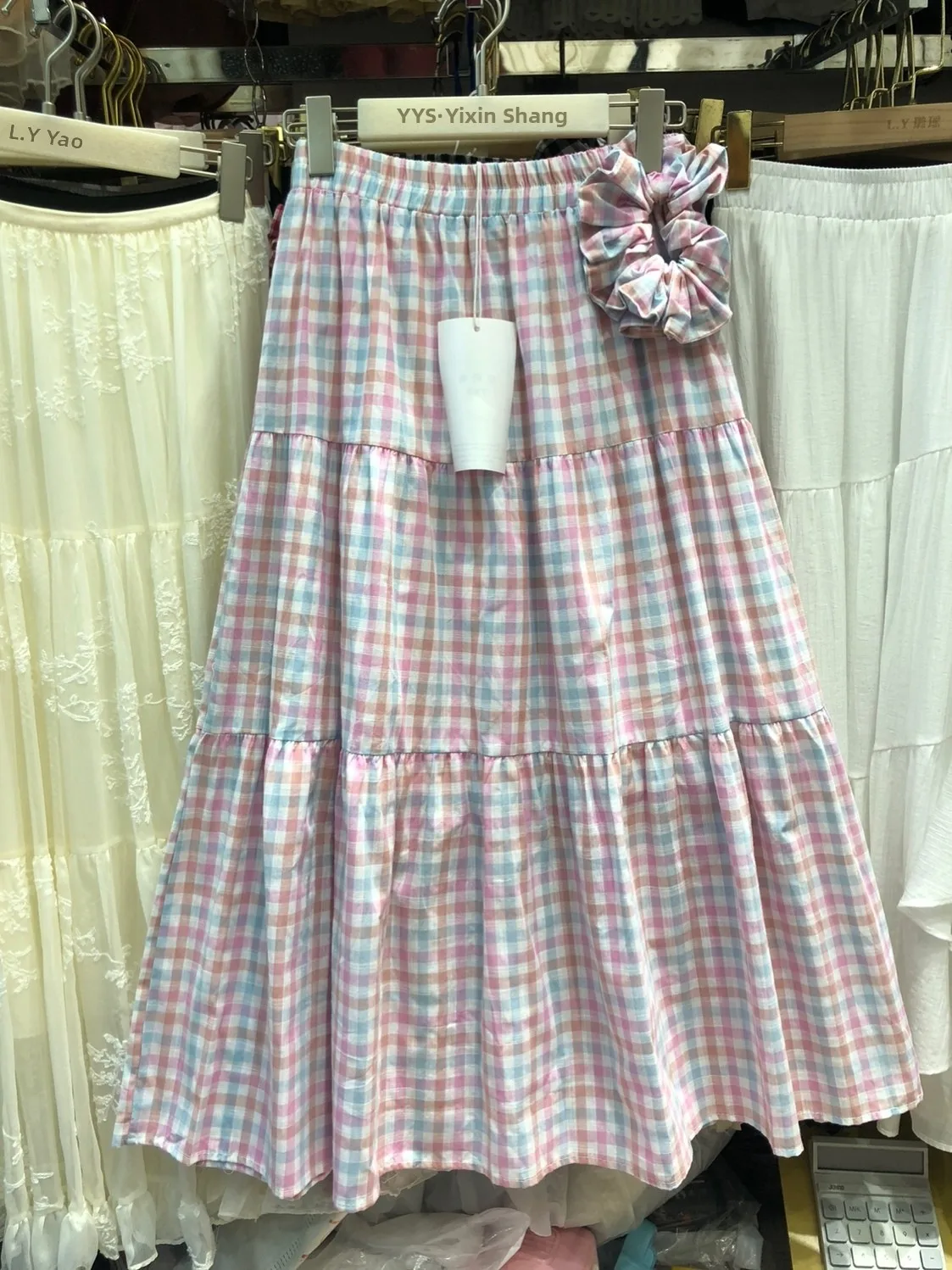 High Waist A-Line Midi Skirt Women's Plaid Summer Fashion Korean Style Half-length Skirts Youthful Cake Design Polyester Fiber
High Waist A-Line Midi Skirt Women's Plaid Summer Fashion Korean Style Half-length Skirts Youthful Cake Design Polyester Fiber