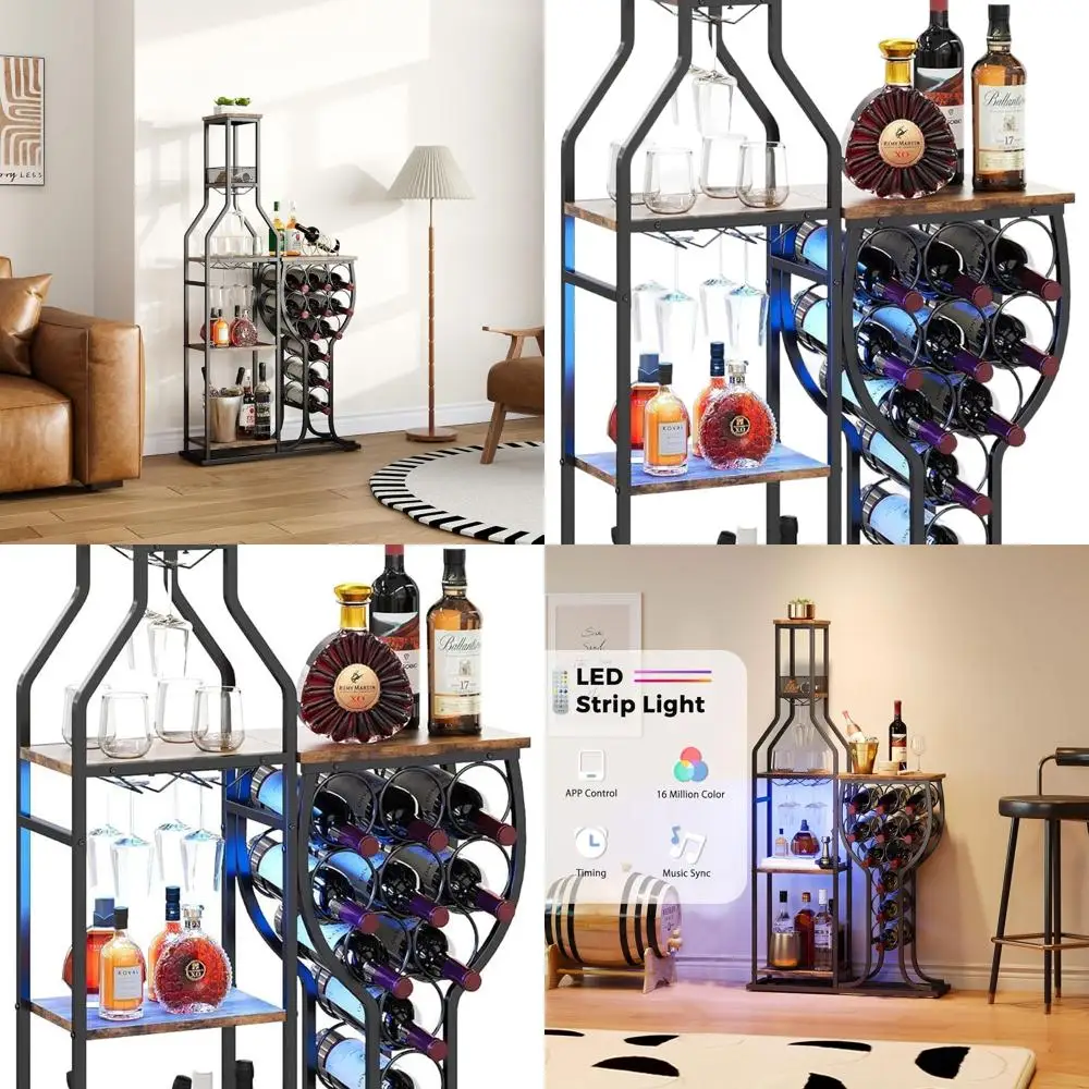 5-уровневая отдельно стоящая винная полка с держателем для стекла для домашнего бара, вмещает 11 бутылок, стол для хранения для гостиной и кухни
5-уровневая отдельно стоящая винная полка с держателем для стекла для домашнего бара, вмещает 11 бутылок, стол для хранения для гостиной и кухни