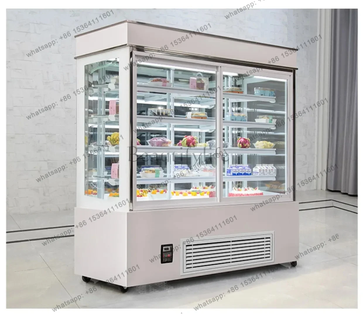 Vertical cake cabinet Commercial dessert mousse refrigerated display cabinet Height cake display cabinet
Vertical cake cabinet Commercial dessert mousse refrigerated display cabinet Height cake display cabinet