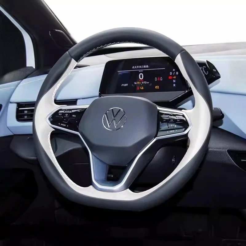 Hand-sewn blue steering wheel cover made of imitation leather suitable for Volkswagen Id3 Id4 Id4 Crozz ID6 ID4X
Hand-sewn blue steering wheel cover made of imitation leather suitable for Volkswagen Id3 Id4 Id4 Crozz ID6 ID4X