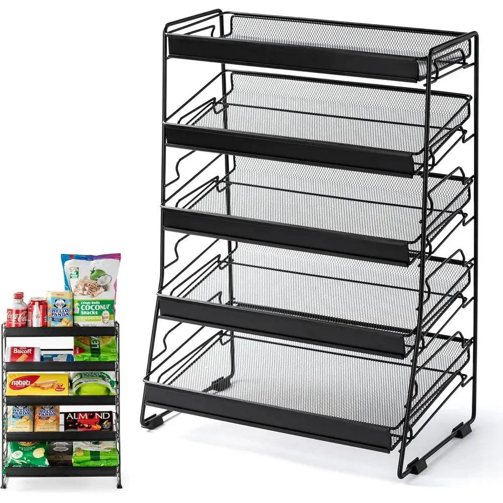 5 Tier Snack Organizer Candy Display Rack, Portable Chip Rack for Retail Stores, Kitchen Office
5 Tier Snack Organizer Candy Display Rack, Portable Chip Rack for Retail Stores, Kitchen Office