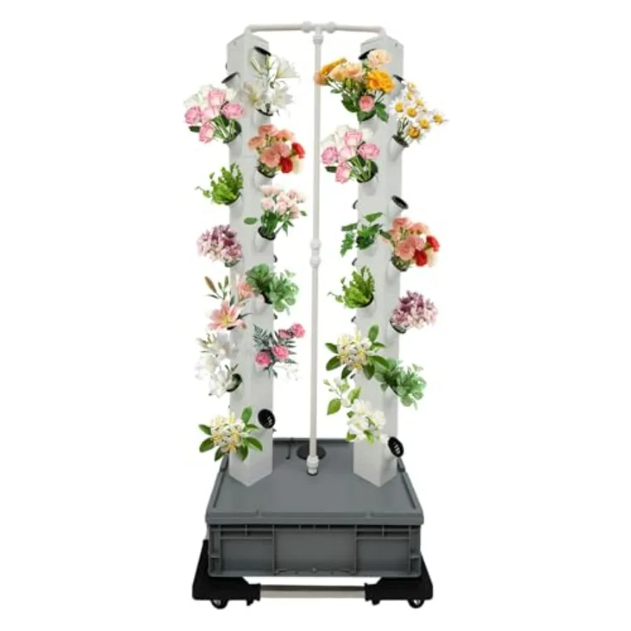 Outdoor indoor vertical garden hydroponic growing tower for herbs vegetables lettuce, ABS plastic black, 56-plant soilless cult
Outdoor indoor vertical garden hydroponic growing tower for herbs vegetables lettuce, ABS plastic black, 56-plant soilless cult