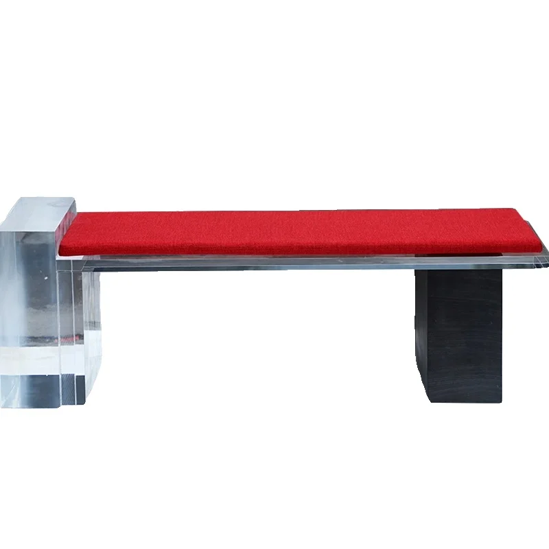 *Chic Clear Resin Stool Transparent Acrylic FRP Bench Red Seat Pad for Boutique Hotel & Retail Space
*Chic Clear Resin Stool Transparent Acrylic FRP Bench Red Seat Pad for Boutique Hotel & Retail Space