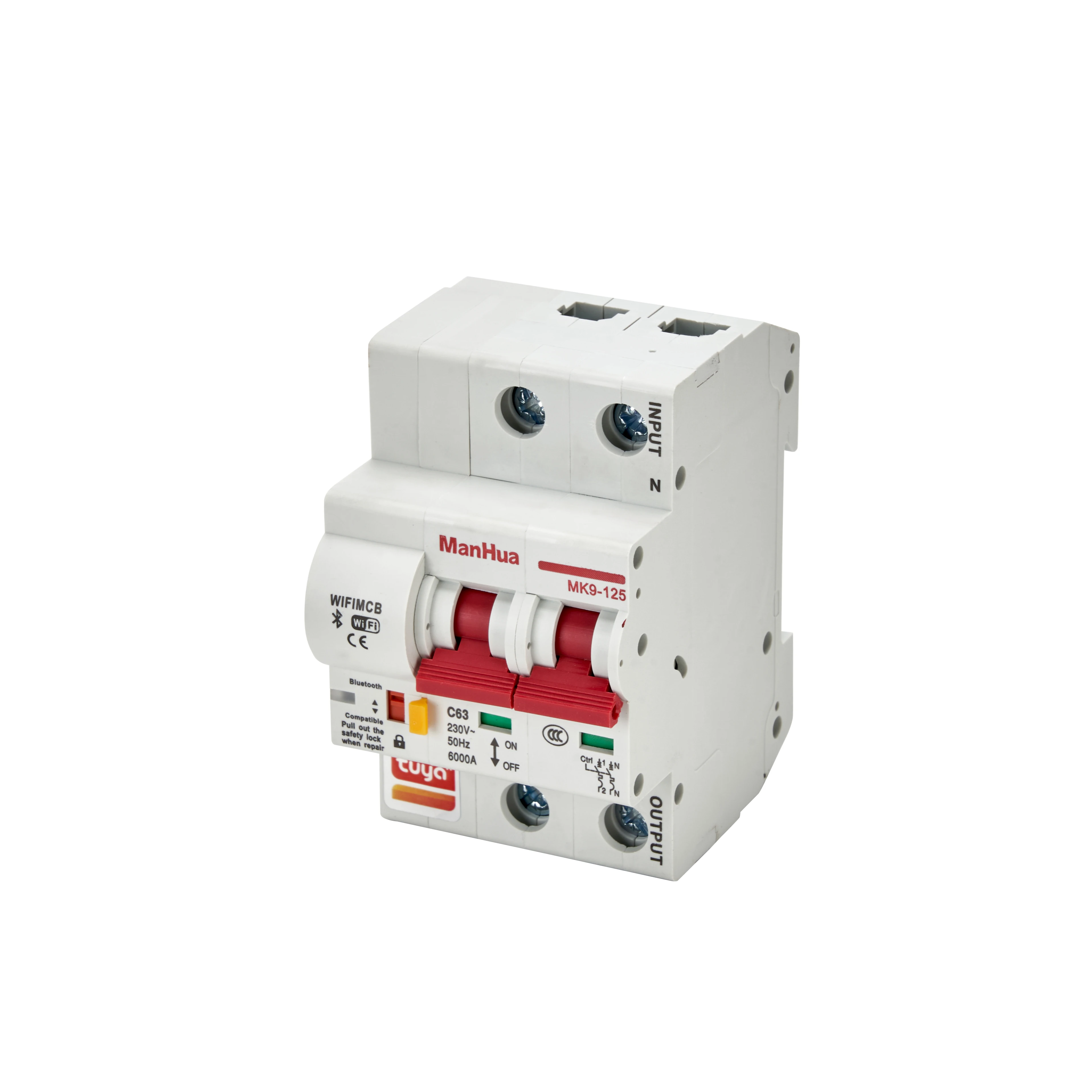 Smart MCB Double Poles MK9-125 63A 2P Tuya Remote Control Switch Intelligent Reclosing WiFi Home Timer Miniature Circuit Breaker
Smart MCB Double Poles MK9-125 63A 2P Tuya Remote Control Switch Intelligent Reclosing WiFi Home Timer Miniature Circuit Breaker