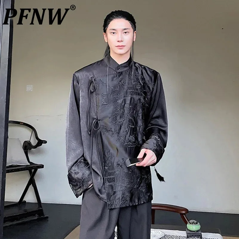 PFNW Autumn Shirts New Chinese Style Embroidery Art Lace-up Stand Neck Long Sleeve Male Tops Printing Casual 2024 Fashion 9C5468
PFNW Autumn Shirts New Chinese Style Embroidery Art Lace-up Stand Neck Long Sleeve Male Tops Printing Casual 2024 Fashion 9C5468