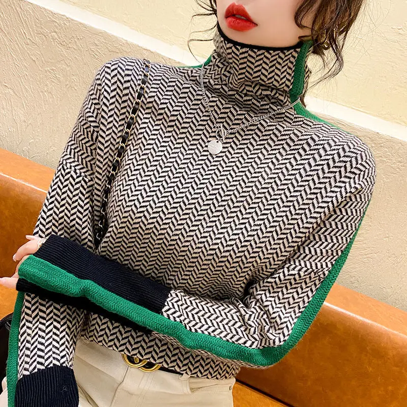 Striped turtleneck sweater women thin and small thickened inner long-sleeved bottoming shirt autumn and winter pullover sweater
Striped turtleneck sweater women thin and small thickened inner long-sleeved bottoming shirt autumn and winter pullover sweater