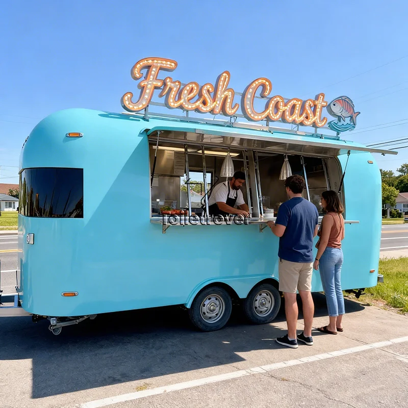 Foreign Commercial Food Truck Trailer Round Roof Food Truck Semi Trailer Luxury Mobile Food Truck for Fried Chicken
Foreign Commercial Food Truck Trailer Round Roof Food Truck Semi Trailer Luxury Mobile Food Truck for Fried Chicken