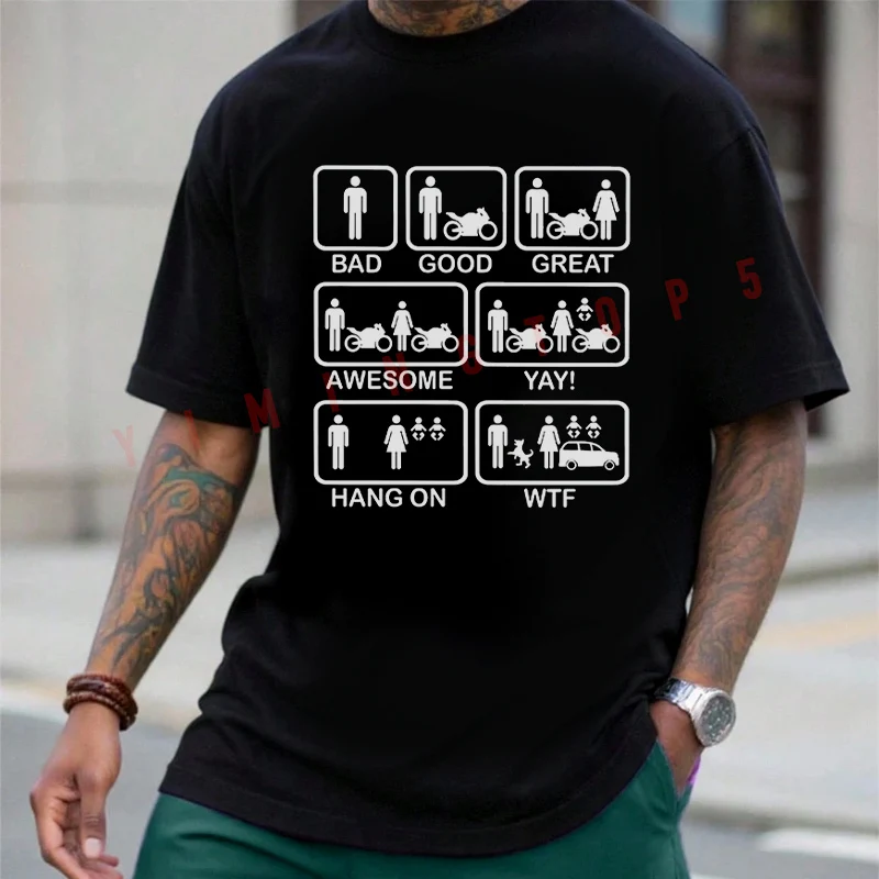 Funny Motorcycle Graphic Print T-Shirt Cotton Men Summer Casual Short Sleeve Round Neck Tees
Funny Motorcycle Graphic Print T-Shirt Cotton Men Summer Casual Short Sleeve Round Neck Tees