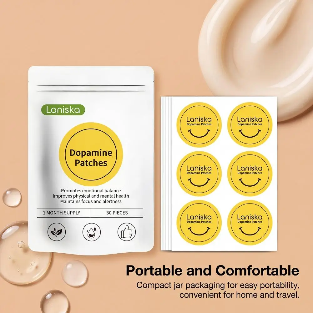 30pcs Laniska Dopamine Patches Mood Enhancer Focus Alertness Support Gentle Comfortable Daily Wellness Stickers
30pcs Laniska Dopamine Patches Mood Enhancer Focus Alertness Support Gentle Comfortable Daily Wellness Stickers