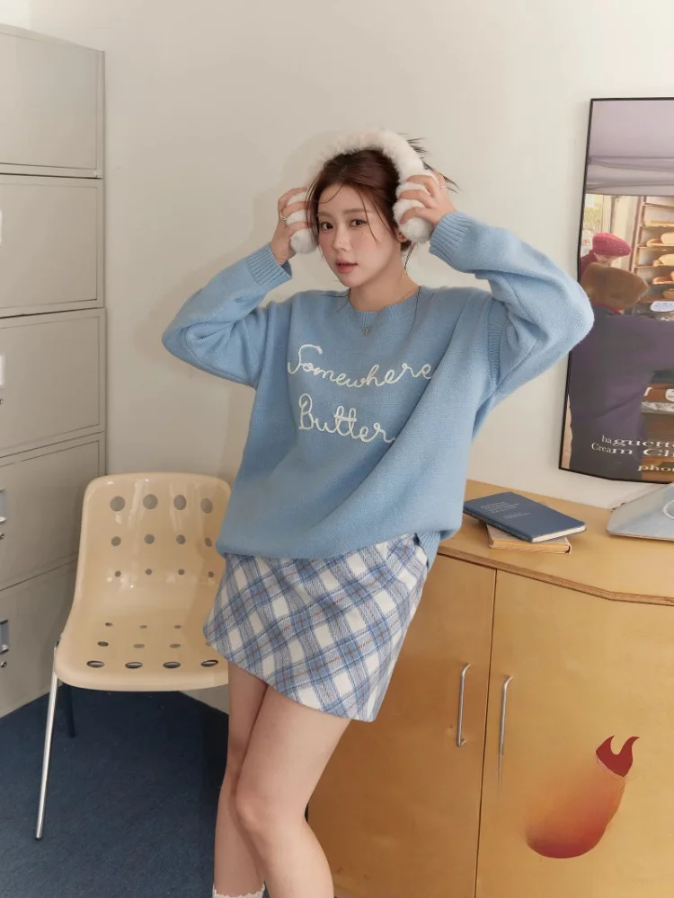 Утягивающий женский осенне-зимний комплект большого размера, клетчатая юбка с высокой талией, шикарный корейский длинный светящийся круглый свитер Ne
Утягивающий женский осенне-зимний комплект большого размера, клетчатая юбка с высокой талией, шикарный корейский длинный светящийся круглый свитер Ne