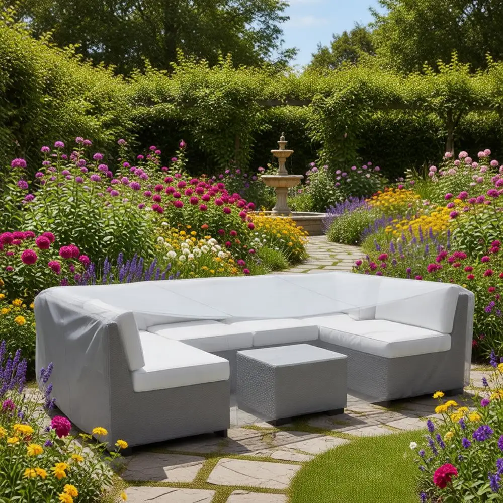 Чехлы для садовой мебели повышенной прочности, водонепроницаемый чехол для уличного секционного дивана, чехол для комплекта стола и стульев для патио 98L×78W×30H, серый
Чехлы для садовой мебели повышенной прочности, водонепроницаемый чехол для уличного секционного дивана, чехол для комплекта стола и стульев для патио 98L×78W×30H, серый