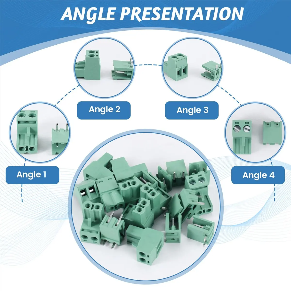 DT218~10 pcs 5.08mm Pitch 2Pin Plug-in PCB Terminal Block Connector Right Angle
DT218~10 pcs 5.08mm Pitch 2Pin Plug-in PCB Terminal Block Connector Right Angle
