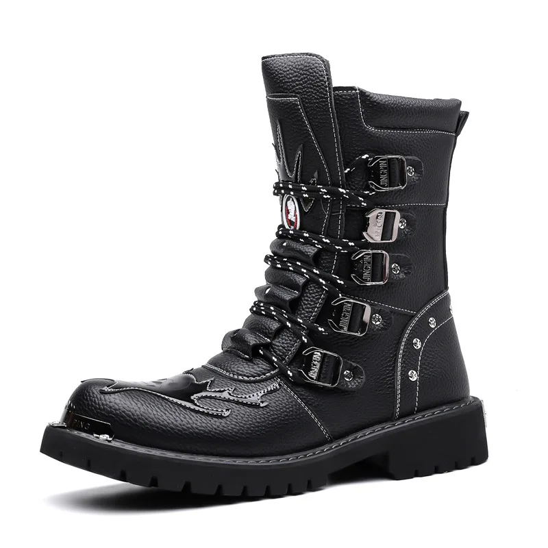 High-top British-style Black Work Boots Men Autumn Winter New Designer Platform Shoes Male Motorcycle Riding Leather Boots Man
High-top British-style Black Work Boots Men Autumn Winter New Designer Platform Shoes Male Motorcycle Riding Leather Boots Man