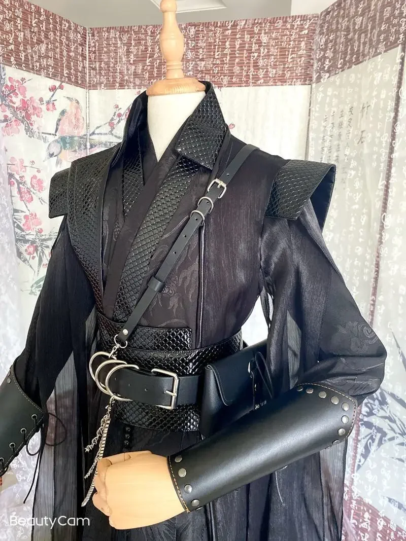 Vintage Gothic Male Carnival Cosplay Costume Oversized Chinese Traditional Hanfu Black Sets Large Size 5XL For Men
Vintage Gothic Male Carnival Cosplay Costume Oversized Chinese Traditional Hanfu Black Sets Large Size 5XL For Men