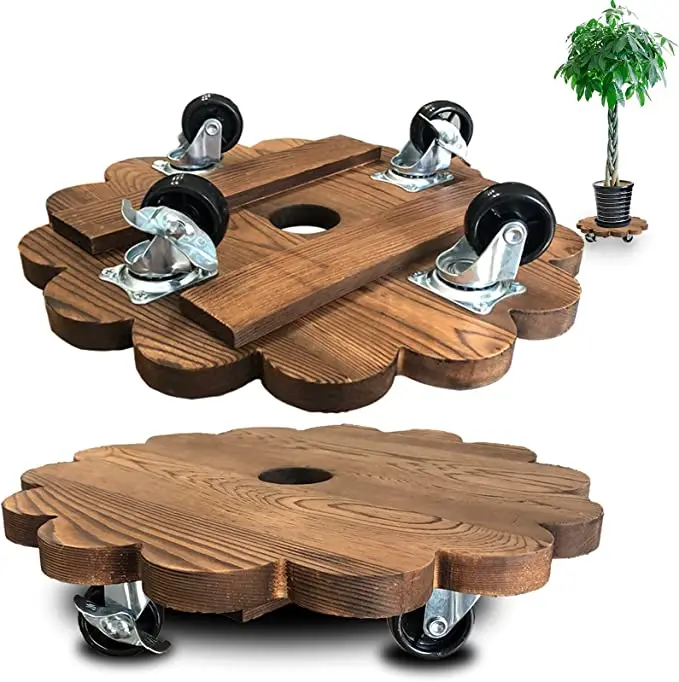 Solid Wood Plant Stand With Wheels House Decorative Plant Pot Holder and Display Rack
Solid Wood Plant Stand With Wheels House Decorative Plant Pot Holder and Display Rack