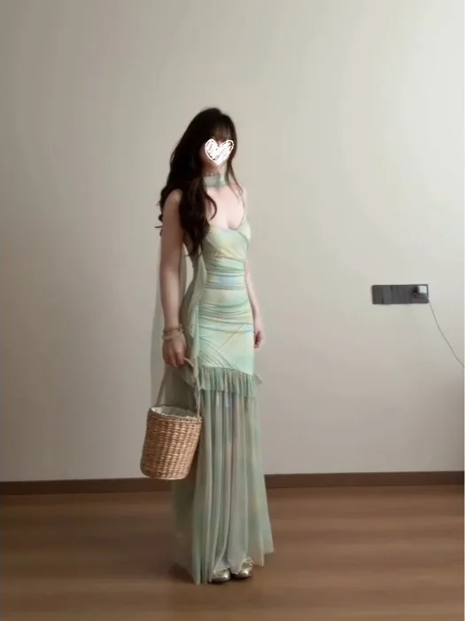 plus Size Elegant Mesh Strap Dress Slimming Waist Vacation Long Skirt Breathable Comfortable French Style Straight Tube Dress
plus Size Elegant Mesh Strap Dress Slimming Waist Vacation Long Skirt Breathable Comfortable French Style Straight Tube Dress