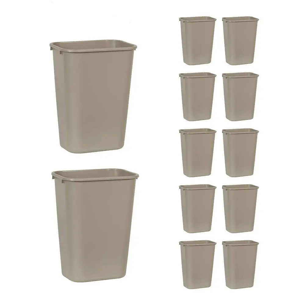 Deskside Wastebasket/Trash Can, 10.25-Gallon/41-Quart, Beige, Plastic, Garbage Can or Home/Office, Under Desk/Sink/Cabinet, Pack
Deskside Wastebasket/Trash Can, 10.25-Gallon/41-Quart, Beige, Plastic, Garbage Can or Home/Office, Under Desk/Sink/Cabinet, Pack